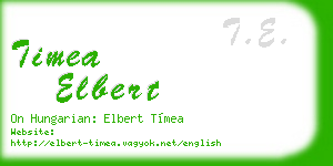 timea elbert business card